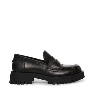 Steve Madden Lawerence Black Leather Loafer
